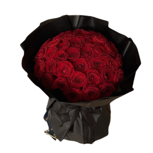 Red and black bouquet